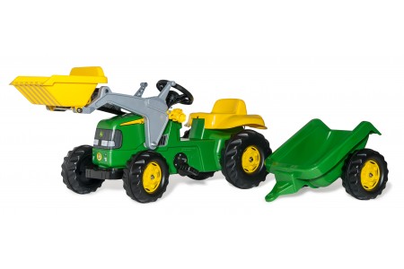 Tractor cu pedale Rolly Kid John Deere, copii 2-5 ani cod 023110 Rolly Toys
