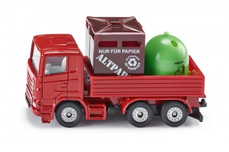 Camioneta cu containere de reciclare SIKU 8 cm