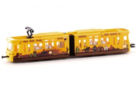 Tramvai galben metalic SIKU 16 cm Tramvai galben metalic SIKU 16 cm