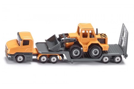 Camion trailer cu incarcator frontal metalic SIKU 16 cm Camion trailer cu incarcator frontal metalic SIKU 16 cm