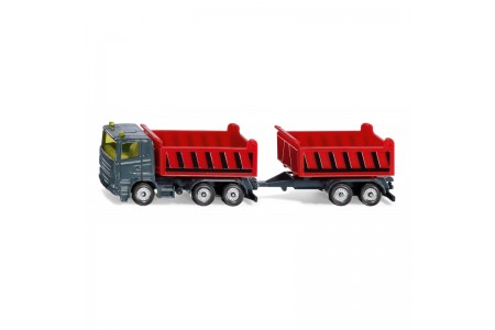 Camion basculanta cu remorca, SIKU metal 18 cm 