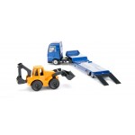 1:87 Transportor MAN TGX cu Buldoexcavator, Siku 1761