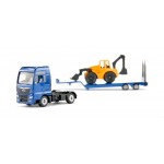 1:87 Transportor MAN TGX cu Buldoexcavator, Siku 1761