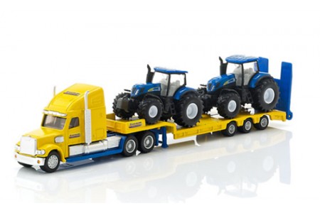 Truck cu tractor New Holland T7070, Siku metal scara 1:87 