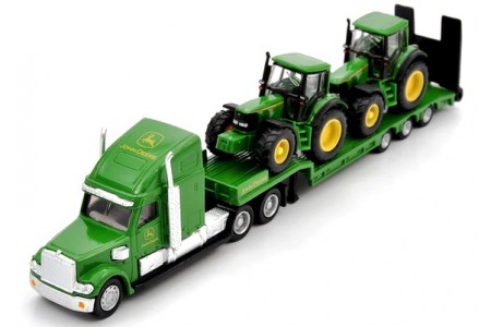 Truck cu tractor John Deere 6820, Siku metal scara 1:87 