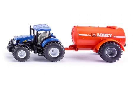 Tractor  New Holland T7070 cu cisterna ABBEY, scara 1:50 Siku