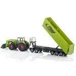 Tractor Claas Axion 850 cu cupa si remorca Fliegl 1:50 Siku