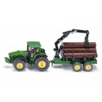 Tractor John Deere 8430 cu remorca forestier 1:50 Siku metal