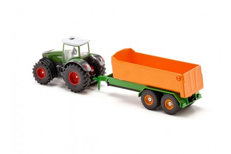 Tractor Fendt  cu remorca 1:50 Siku jucarii metalice