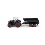 Tractor Fendt 942 Vario cu remorca, Black Edition Siku 1:50