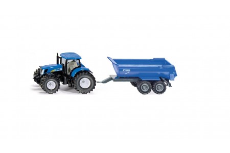 Tractor New Holland cu remorca Krampe HP20, Siku 1:50