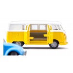 Bus metalic VW T1 Beetle cu trailer si VW Broasca clasic, Siku 1:50