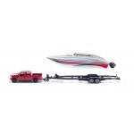 Masinuta Ford F150 cu barca sportiva, Siku 1:50