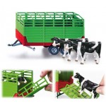 Remorca transport animale, verde 1:32 Siku