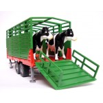 Remorca transport animale, verde 1:32 Siku