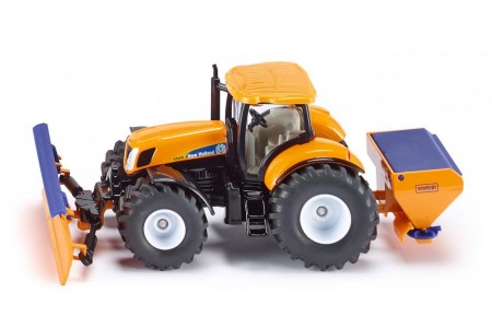 Tractor New Holland cu kit de zapada, scara 1/50 Siku