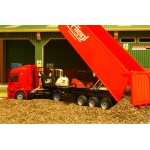 Camion Mercedes Actros FIEGL cu bascula galben 1:50 SIKU