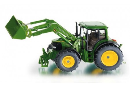 Tractor John Deere cu incarcator frontal 1:32 Siku metal
