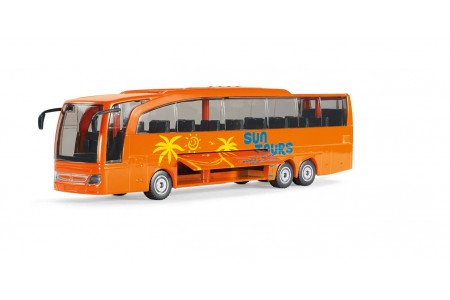 Autocar Mercedes-Benz Travego coach, portocaliu 1:50 SIKU metal