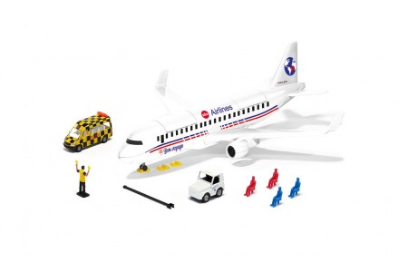 Avion Comercial AIRLINES cu accesorii, SIKUWORLD 5412