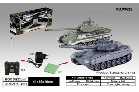 Tancuri de lupta cu infrarosu Russian T-90 and German Tiger 1/28